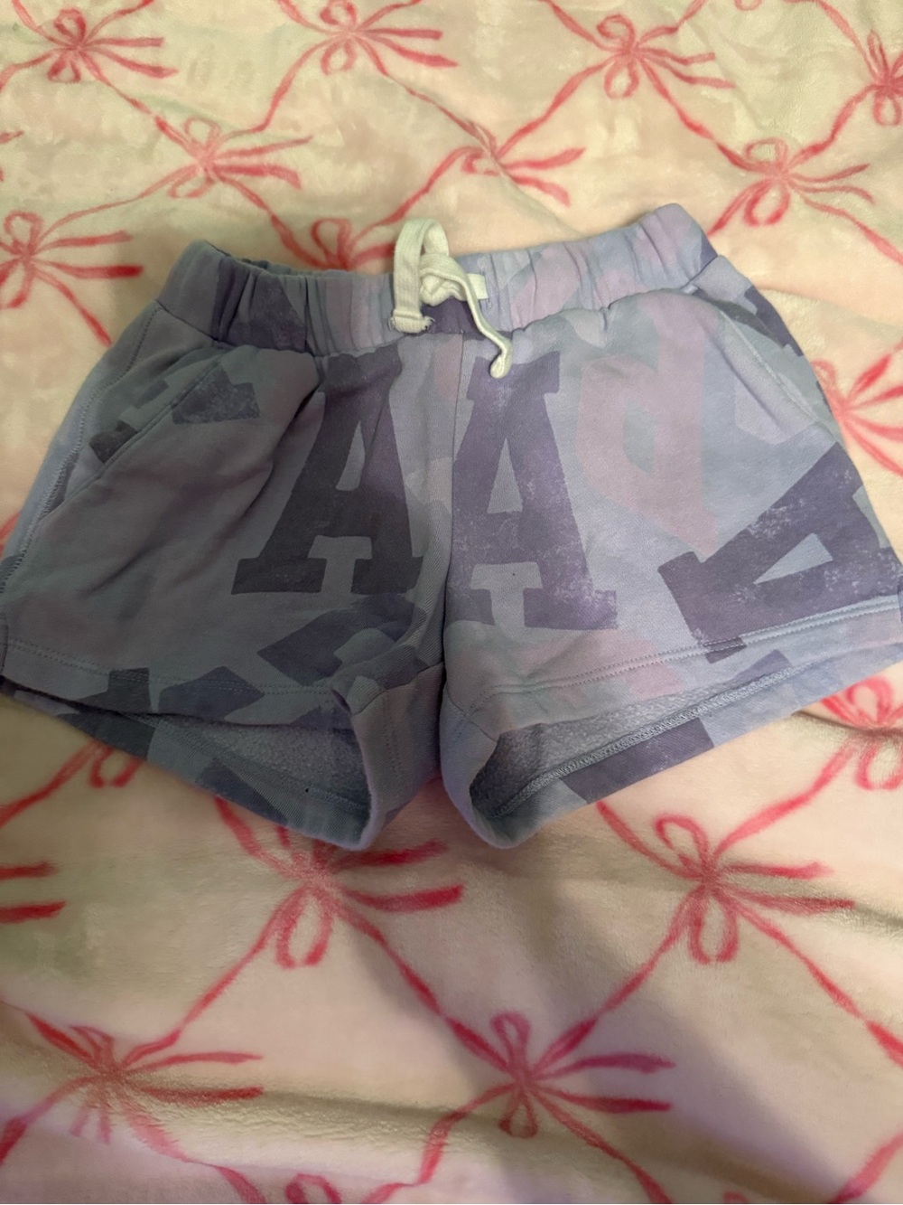 GAP Lavender Logo Print Athletic Shorts